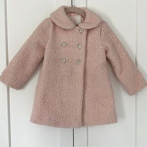 Janie and Jack girls peacoat 3-4T light pink buttons
